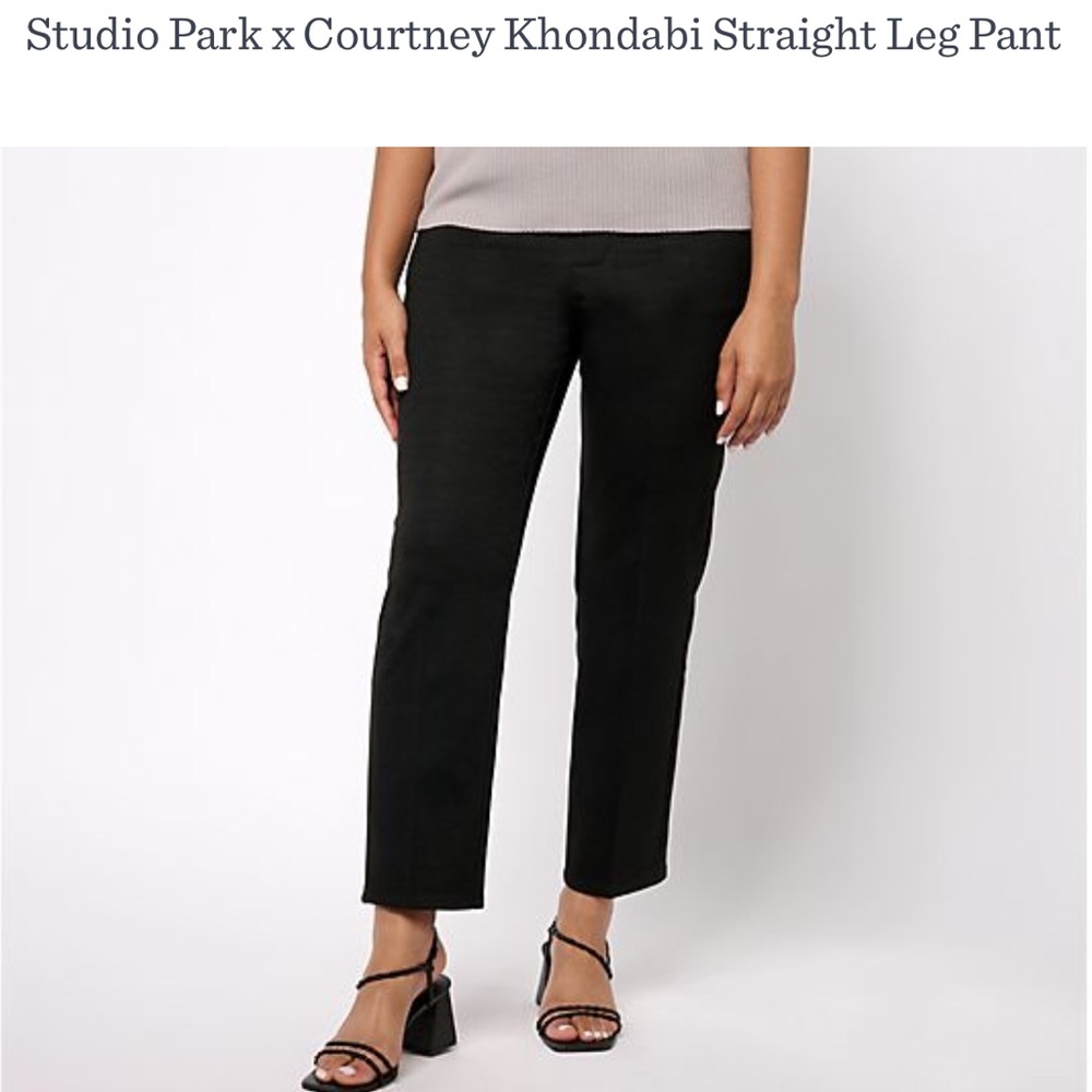 Studio Park Courtney Khondabi black pants, Medium Tall